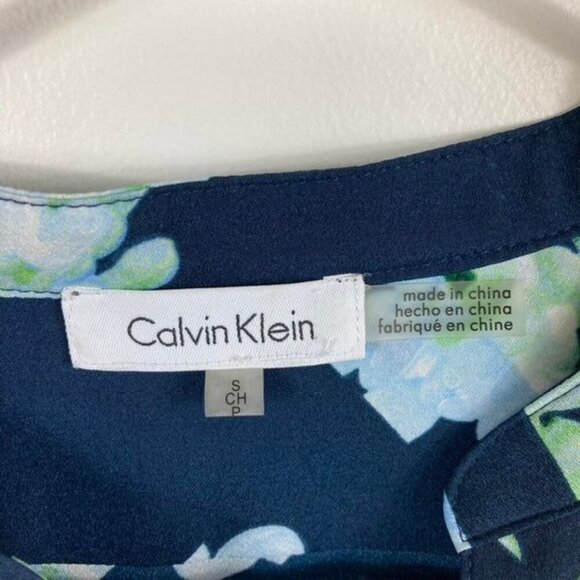 Womens Calvin Klein Floral Trellis Button Blouse Shirt S - Picture 8 of 8